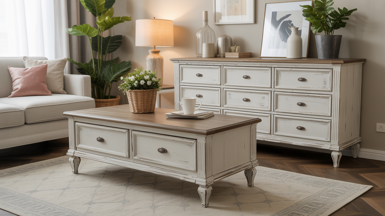 White Wash Over Dark Wood