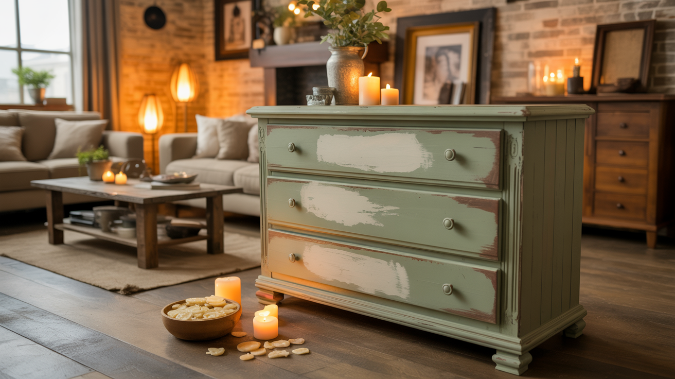 Candle Wax Distressing