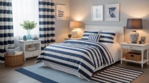 Add Navy and White Stripes