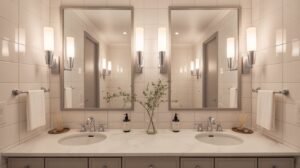 Symmetrical Setup with Matching Mirrors and Lights