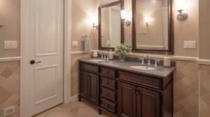 Dark Wood Vanity for Classic Style